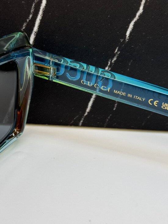New Gucci GG1723S 003 Blue Gray Unisex Sunglasses main image 9